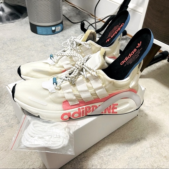 EUC Men’s Size 10 Adidas LXCON AdiPrene Big Logo Sneakers Solar Red/Cloud White - Picture 4 of 12